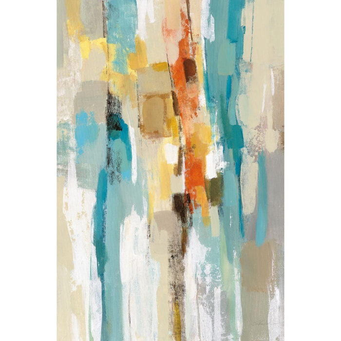 Tableau abstrait structure liquide  Toile imprimée