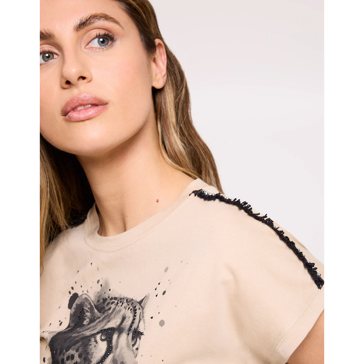 Camiseta Manga Corta Beige - Lopardan