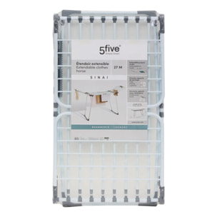 Étendoir à Linge Sinai Extensible 27M Blanc 113x60x260 cm