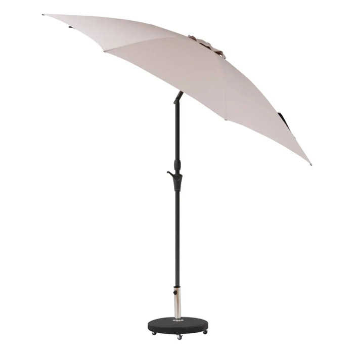 Parasol droit rond Sisko Taupe