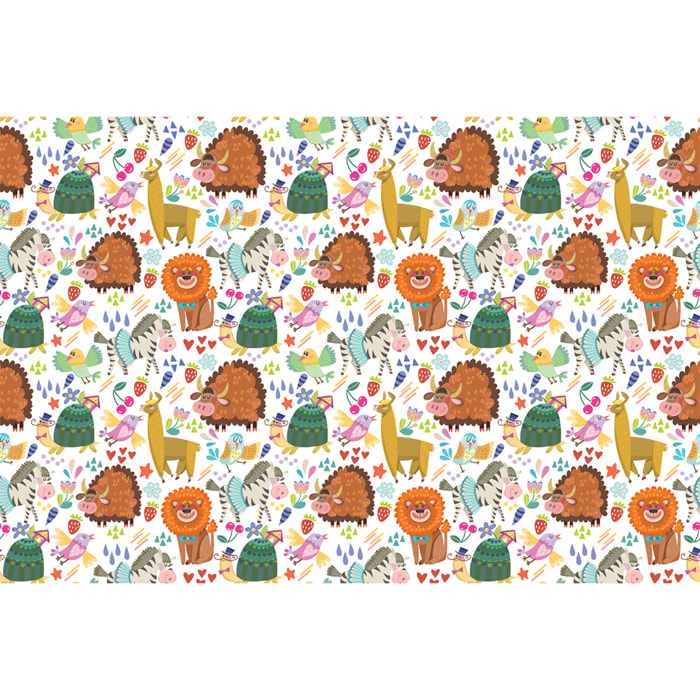 Sticker meuble pour enfant animaux amoureux des champs 40 x 60 cm
