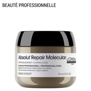 Absolut Repair Molecular - Masque à Rincer pour Tous Types de Cheveux Abîmés. 75 ml