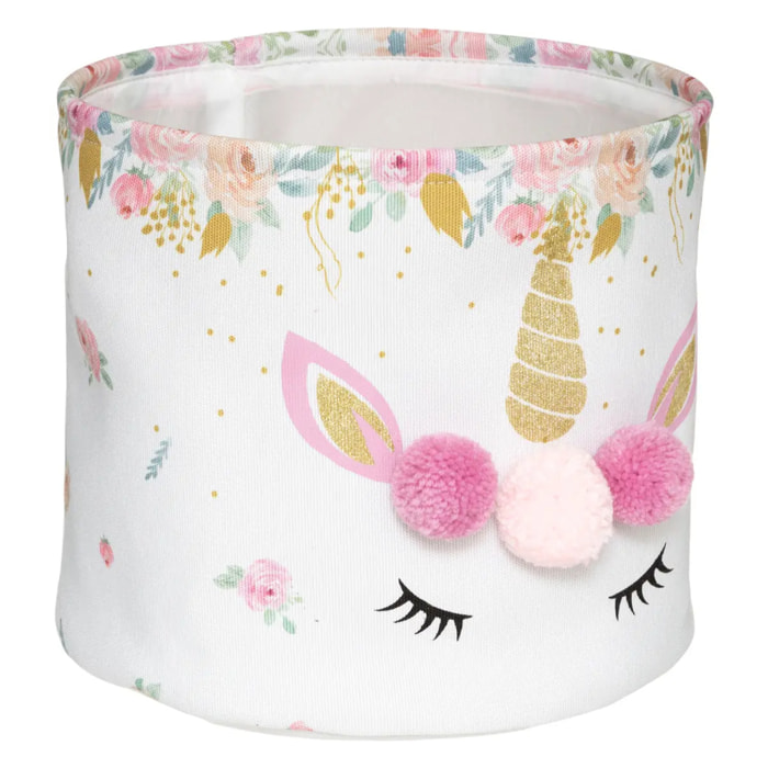 Set de 2 paniers enfant "Licorne" - blanc