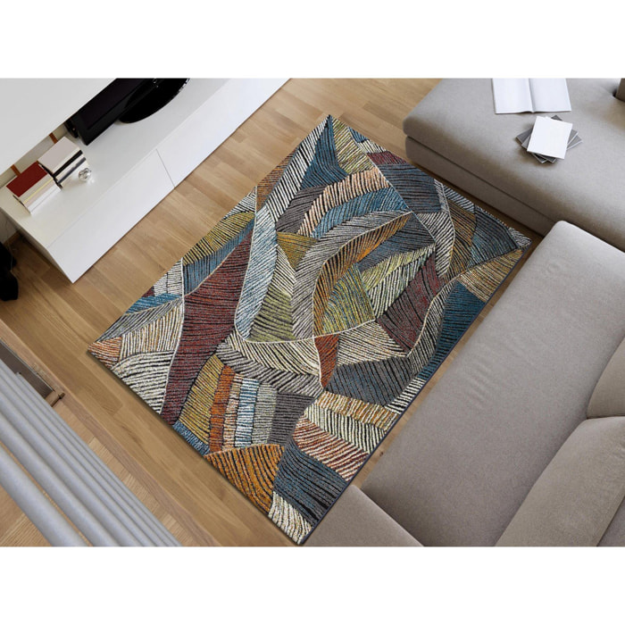 Alfombra geomÃ©trica Koby multicolor, varias medidas disponibles