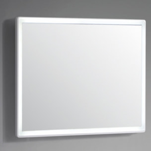 Miroir LED 100 cm finition blanc