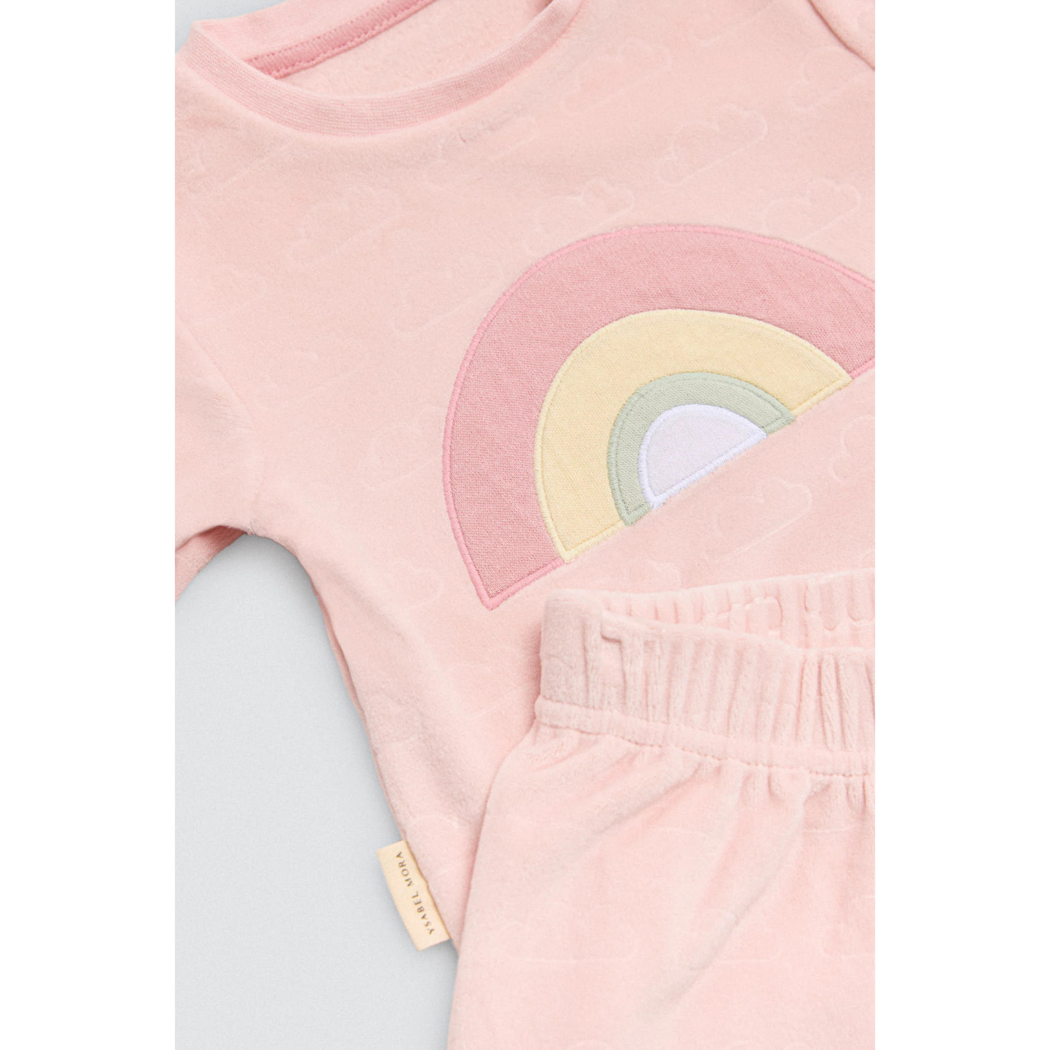 Completo neonato a maniche lunghe rosa Rainbowland