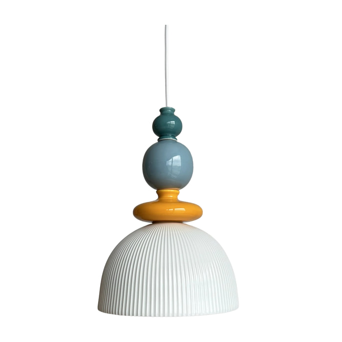 Suspension en céramique multicolore D24,2 cm - Pili