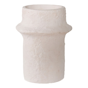 Set 2 portacandele in cemento bianco Vikasa Home