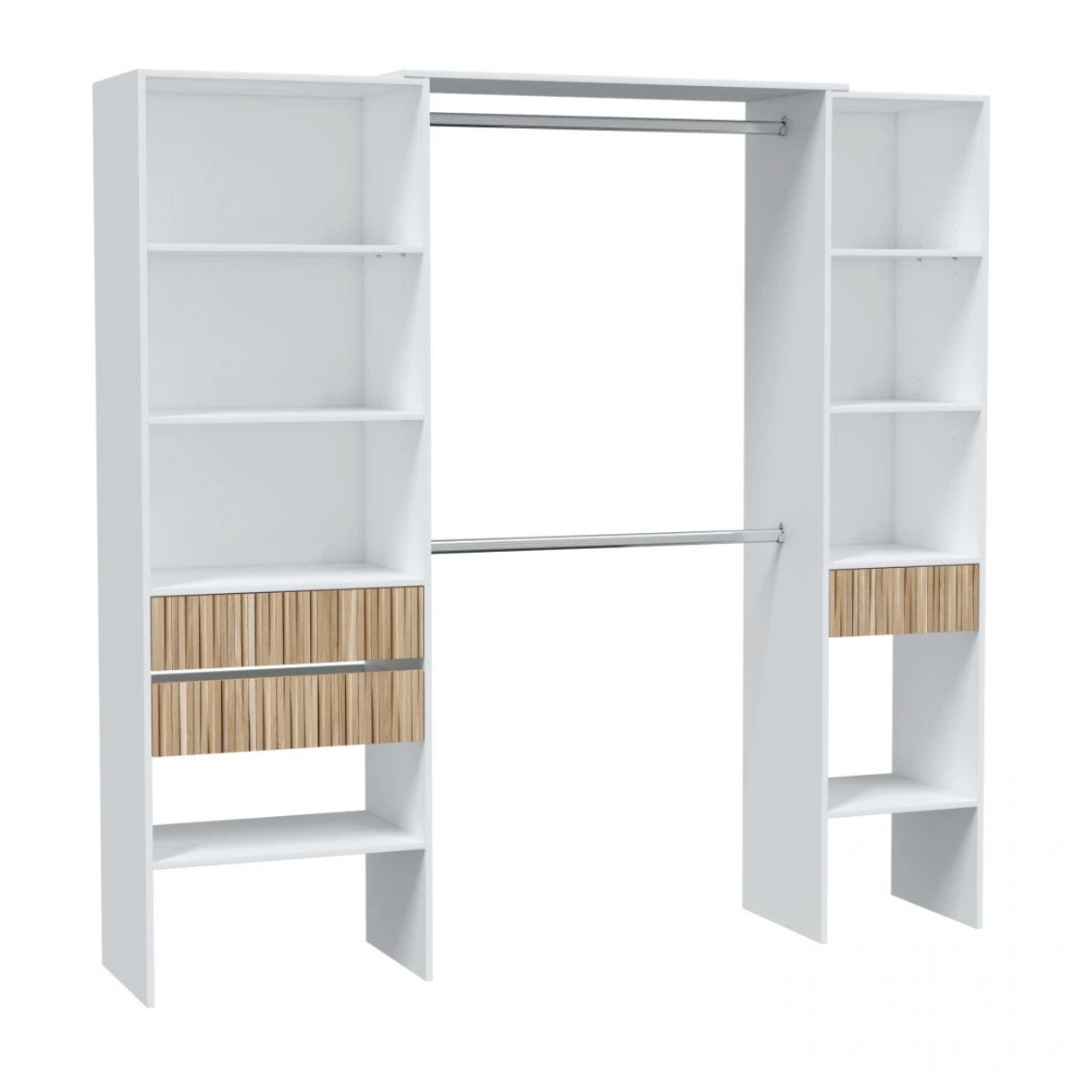 Armario vestidor Ethna Blanco Artik (Blanco Mate) - Natur