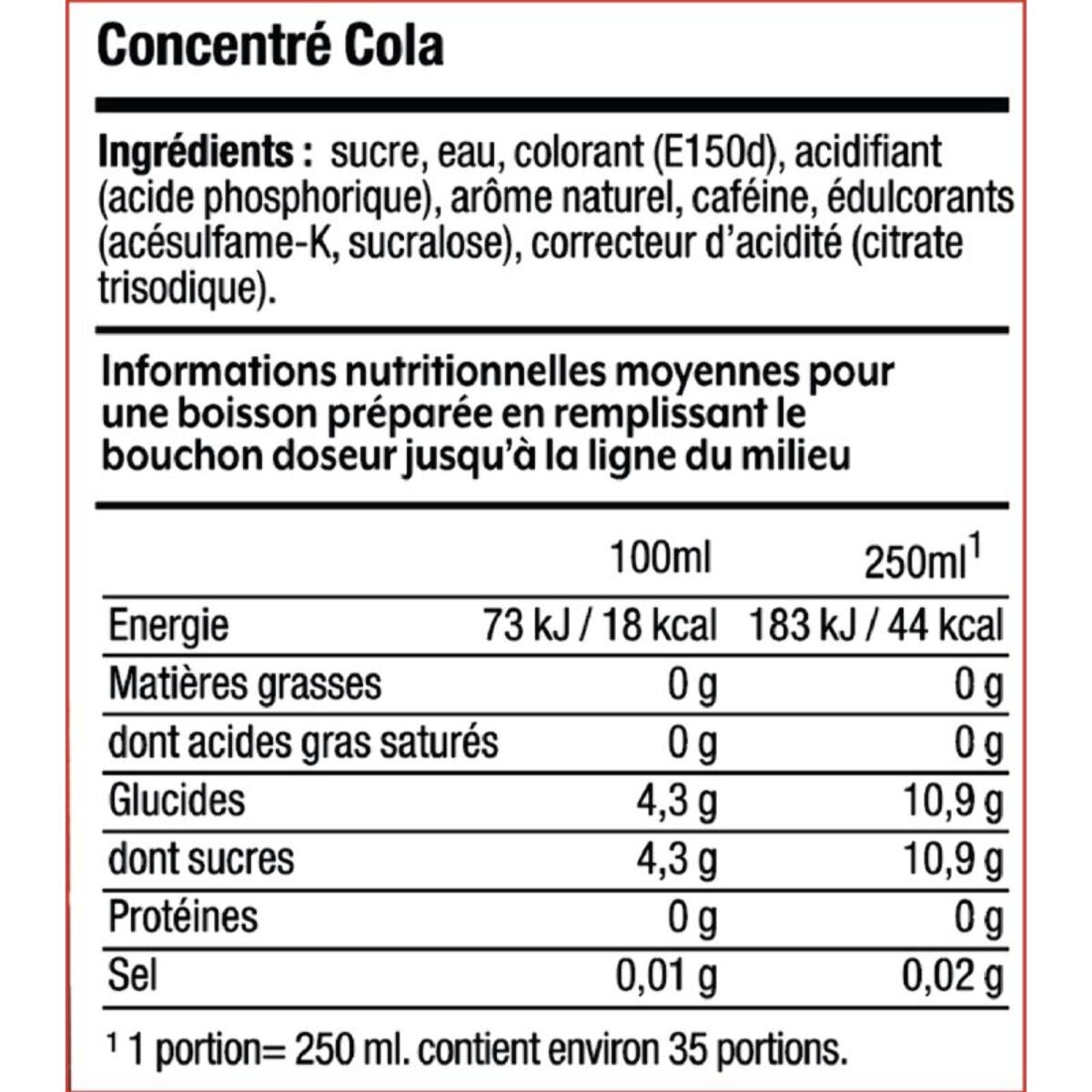 Concentré SODASTREAM COLA 440ml