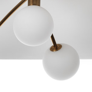 Plafonnier Tomasucci ARCHES, en acier et verre, blanc