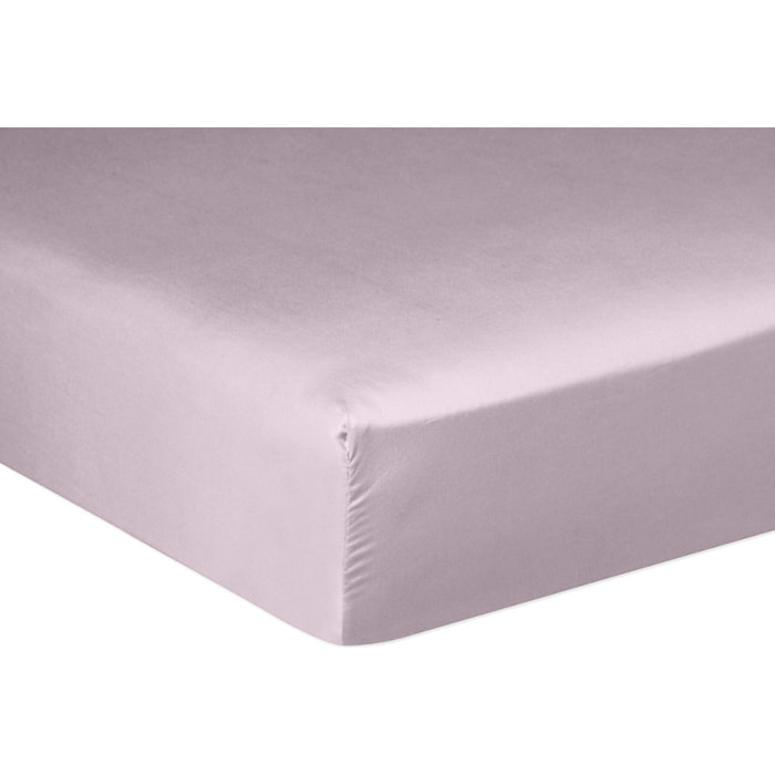 Drap Housse - Bonnet:30cm 100% Satin De Coton lavé 105 Fils Tourterelle