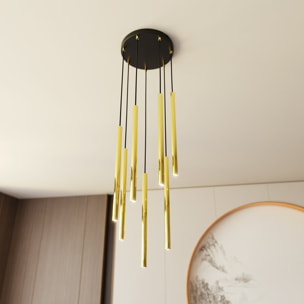 Lampada a sospensione Selter oro e nero