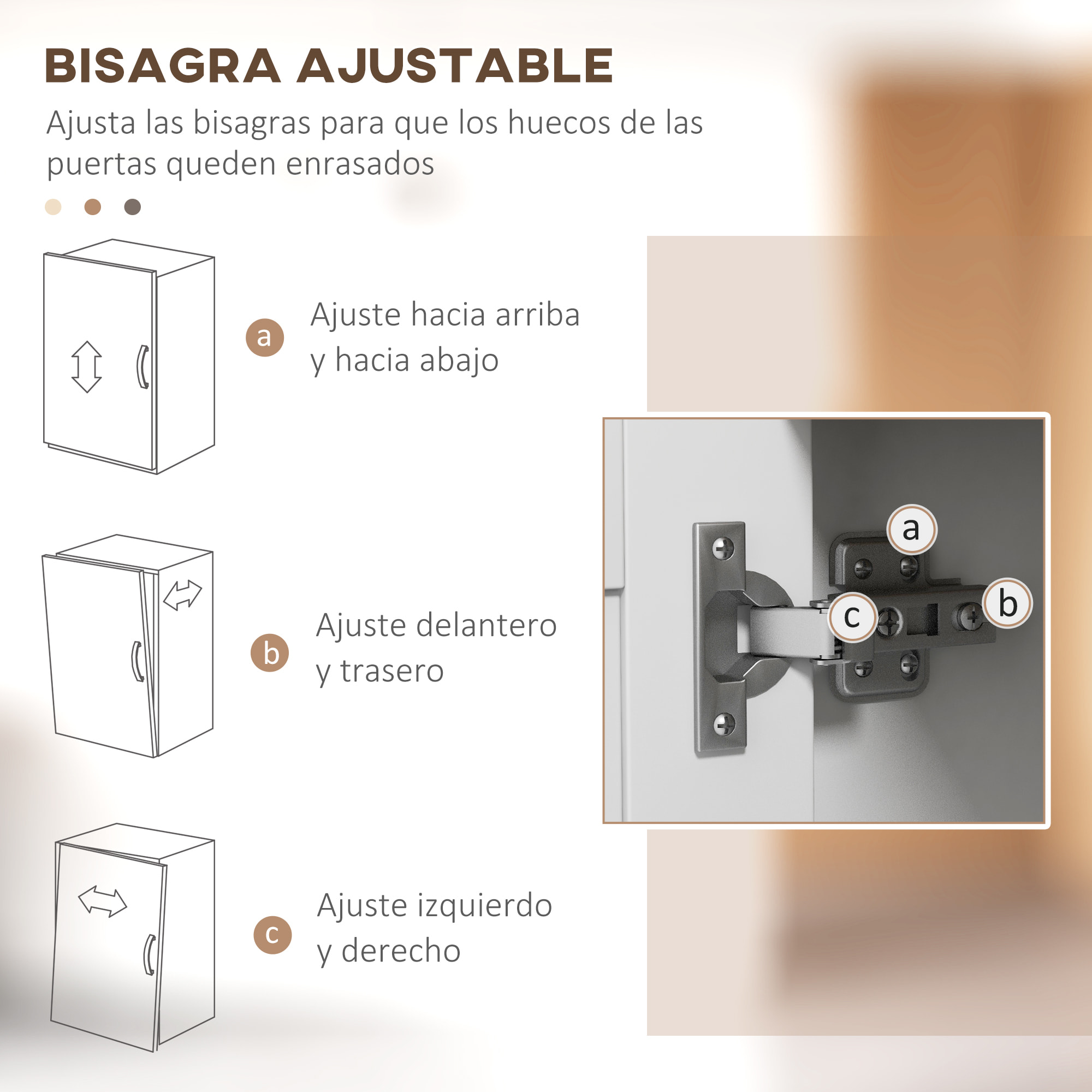 Mueble Auxiliar de Cocina Moderno Mueble para Microondas Aparador de Cocina con Estantes 3 Puertas Compartimiento Abierto y Sistema Anti-vuelco para Comedor 80x35x97 cm Blanco