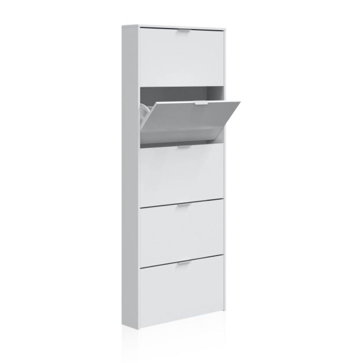 Zapatero Nia 5 Puertas Blanco Brillo