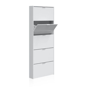 Zapatero Nia 5 Puertas Blanco Brillo