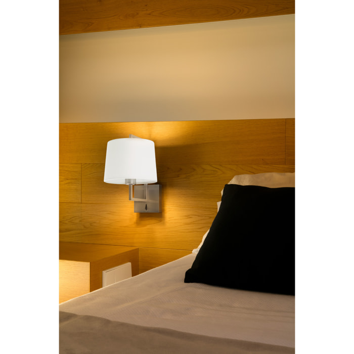 FRAME Lampe applique nickel mat/blanc