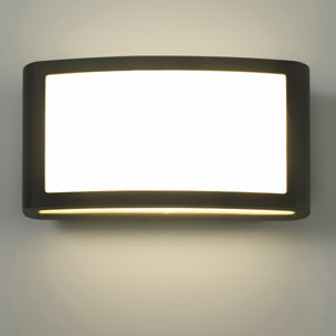 FORLIGHT Zenitha aplique exterior negro con led blanco cálido 3000K