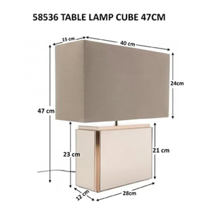 Lampe Cube 47cm Kare Design