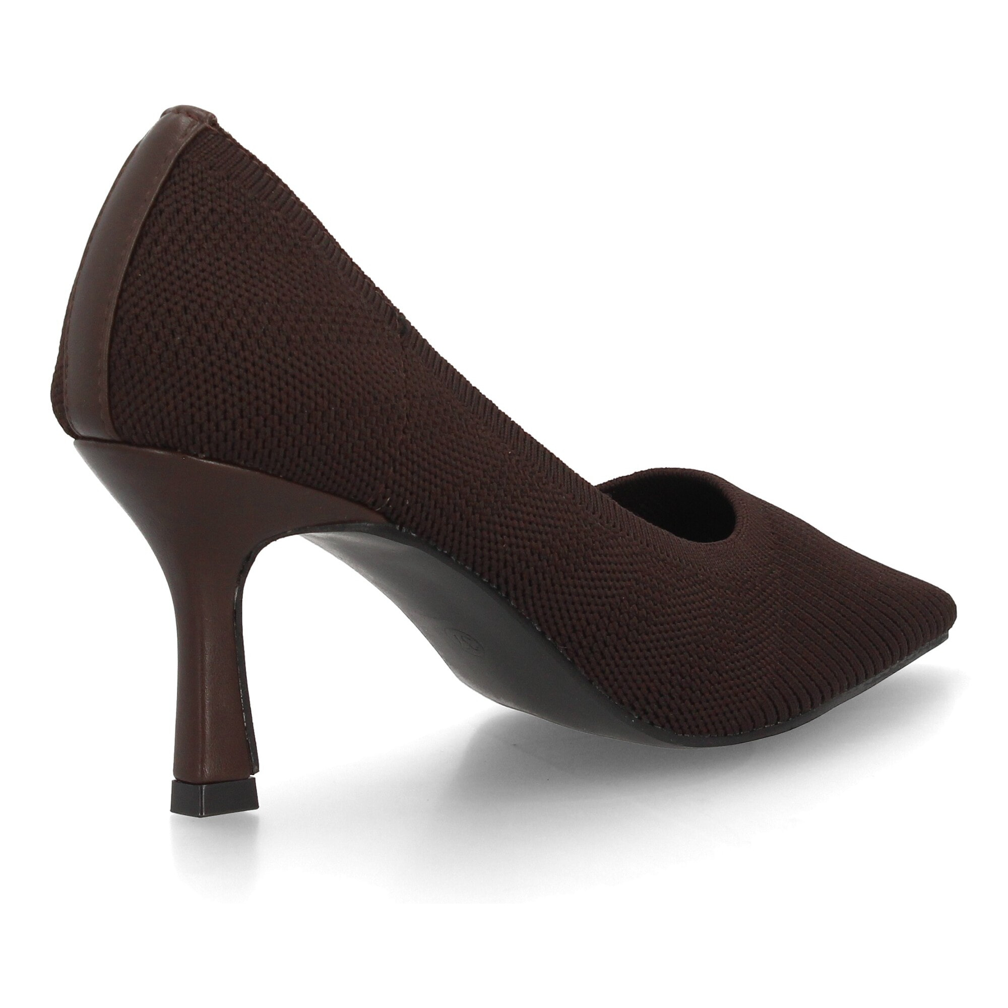Zapato salón para mujer con tacón, punta fina y tejido elástico