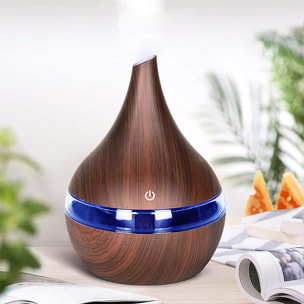 Humidificador de 300ml con luces Led RGB.