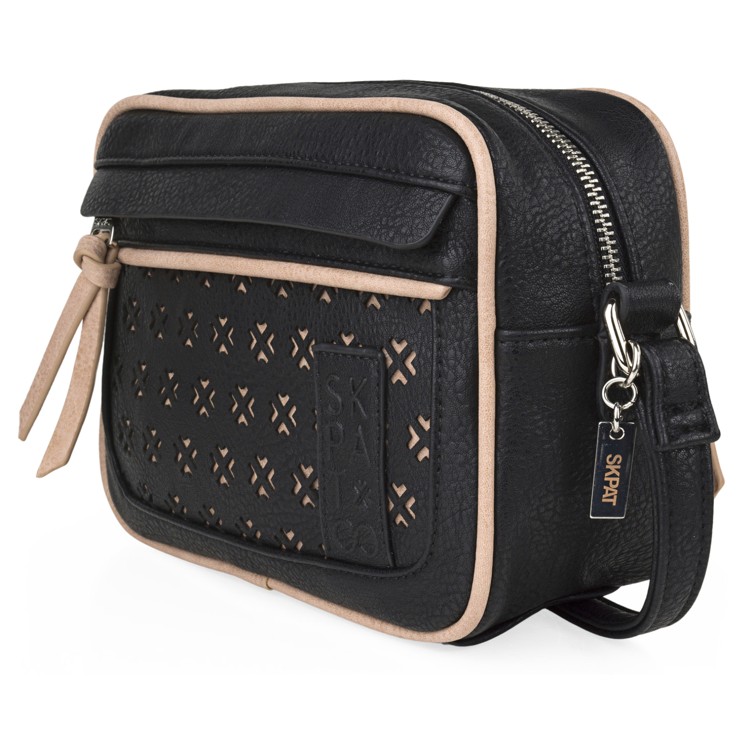 Bolso Bandolera Mujer Sint/Pu Skpat Crosses Negro-Taupe