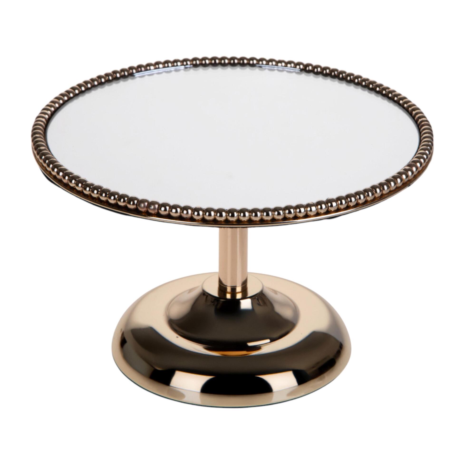Alzata d.30xh20 cm con specchio elegance - Pezzi 1 - ORO - Bianchi Dino SpA