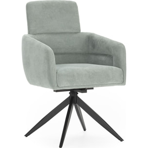 Lot de 2 fauteuils pivotants en tissu - ALVAR