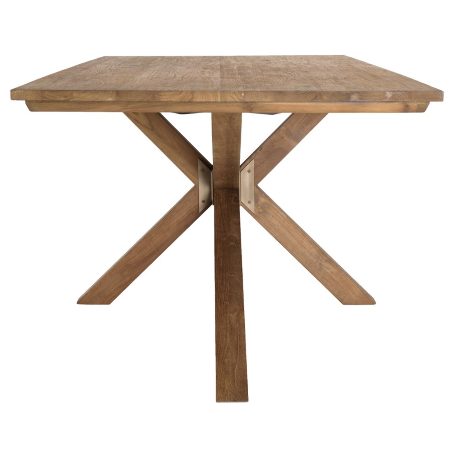 SIXTINE - Table à manger rectangulaire 240x100cm en bois teck recyclé