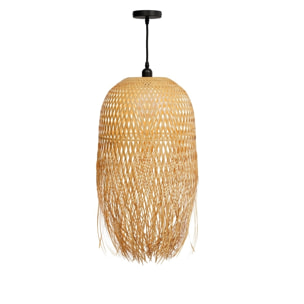 Suspension en bambou naturel et métal D35 cm - Dorva