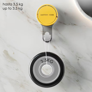Gancho de pared al vacío con ventosa, soporte y percha impermeable reutilizable.