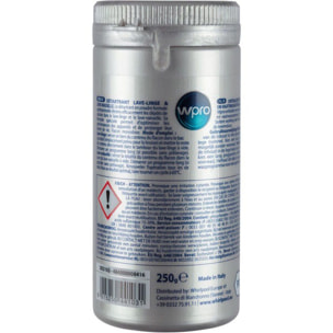 Détartrant WPRO DES103 lave linge / lave vaisselle 250g