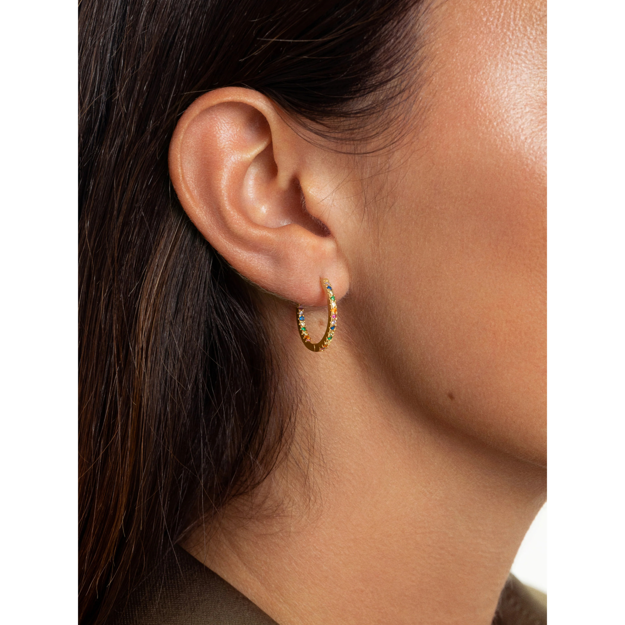 Orecchino Gleam Colors Argento Placcato Oro