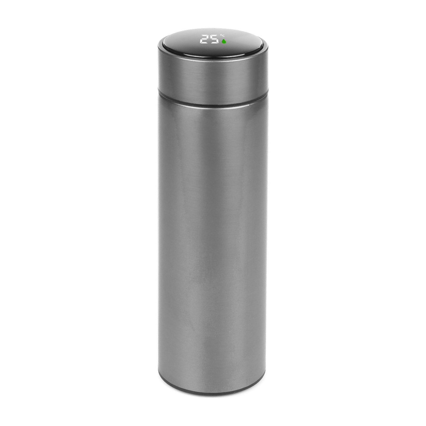 Termosport di 500 ml con indicatore di temperatura intelligente. Bottiglia d'acqua isolata sottovuoto, fino a 12 ore di mantenimento del calore.