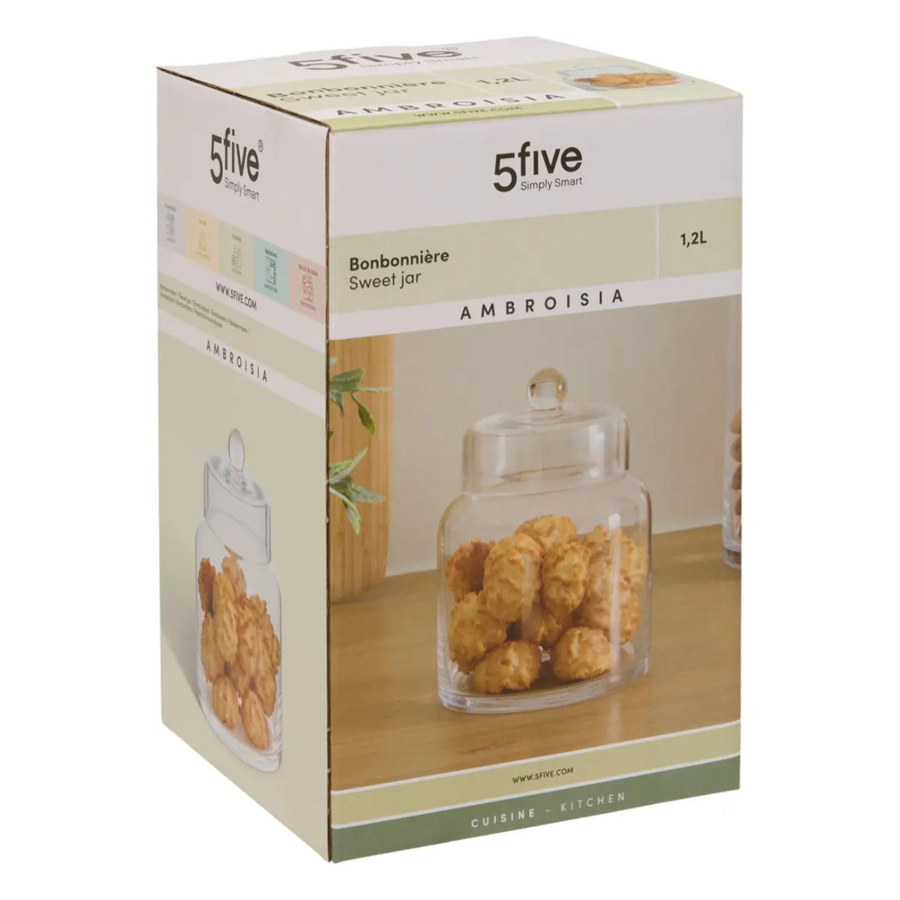 Bonbonnière Ambroisia ronde 1,2L transparent