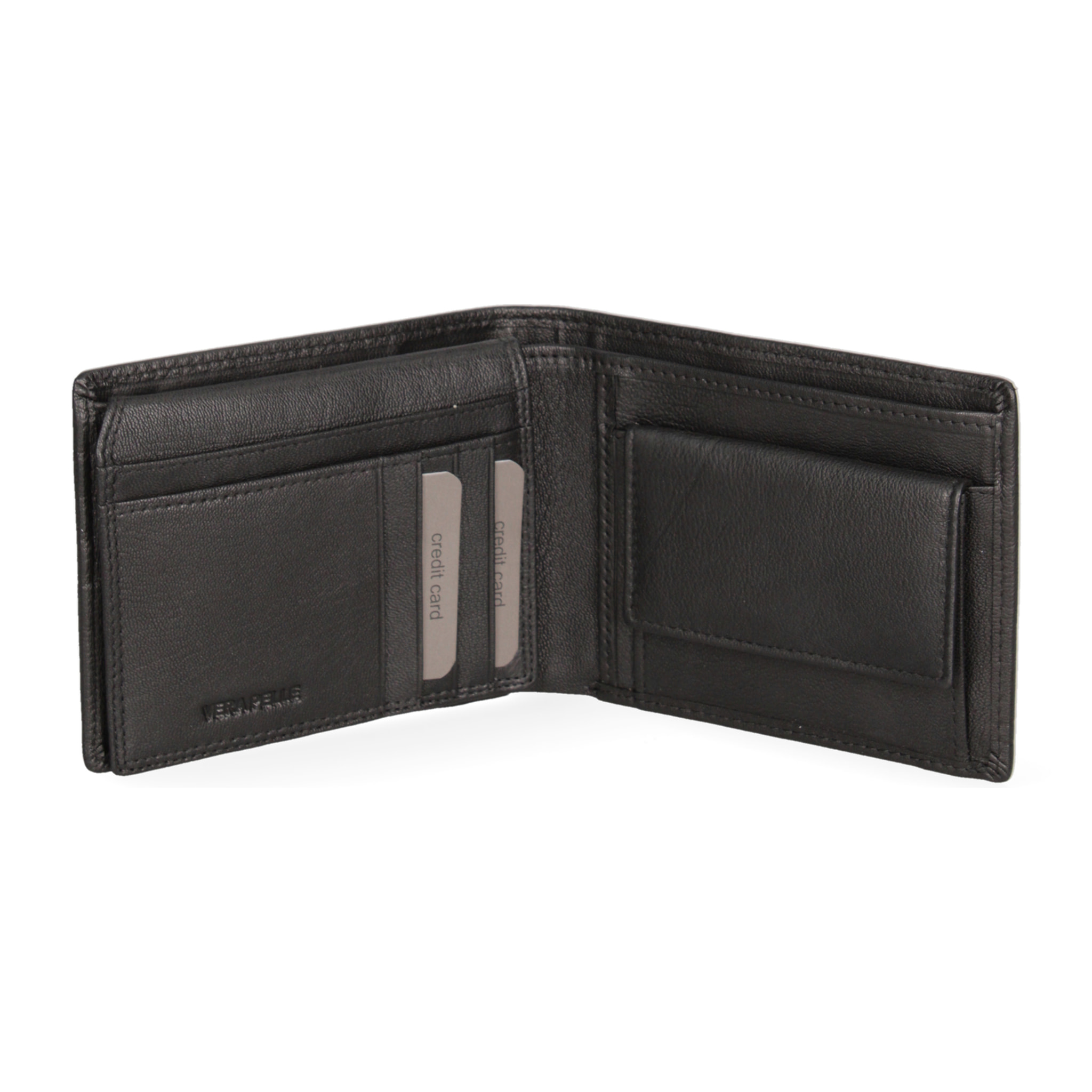 Portafoglio uomo vera pelle - Modello Araldo Prime - Casual - 12.0 x 10.0 x 2.5 cm
