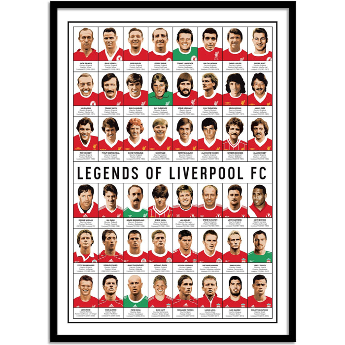 Affiche - Legends of Liverpool FC - Olivier Bourdereau