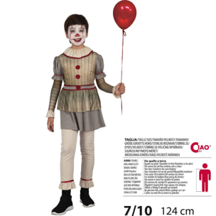 Costume Halloween Horror Creepy Clown Bambino