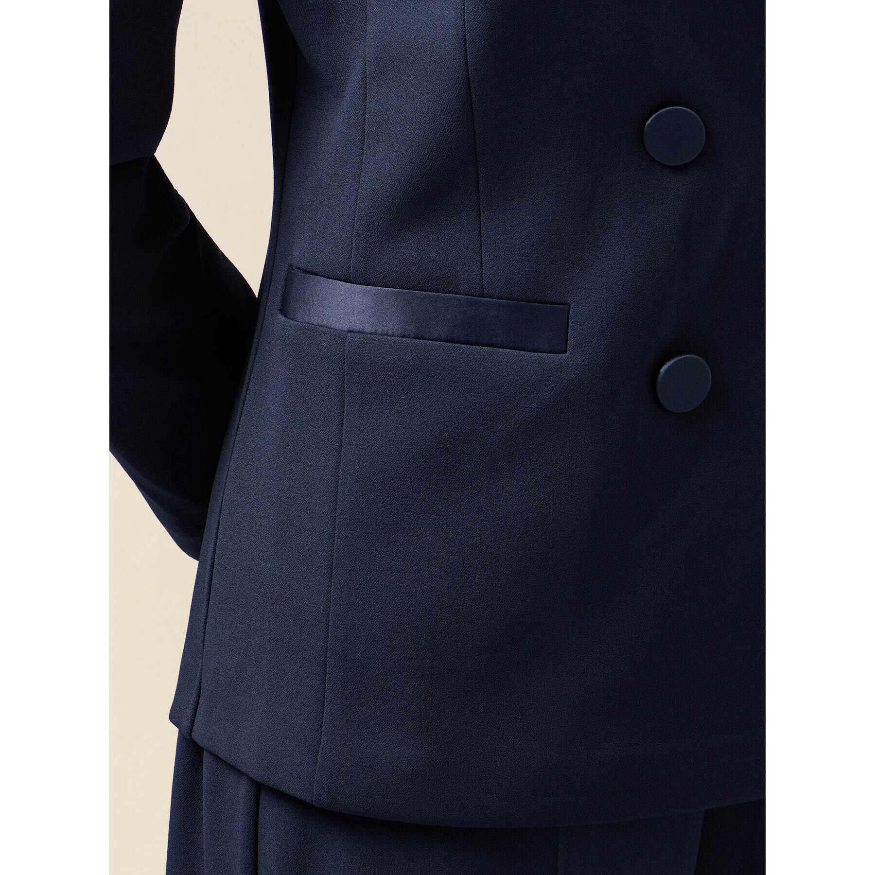 Oltre - Blazer doppiopetto con bottoni foderati - Blu