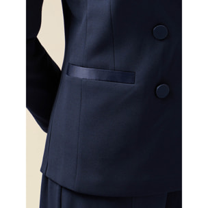 Oltre - Blazer doppiopetto con bottoni foderati - Blu