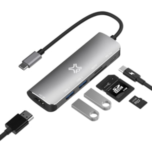 Hub USB C XTREMEMAC USB-C 6 en 1