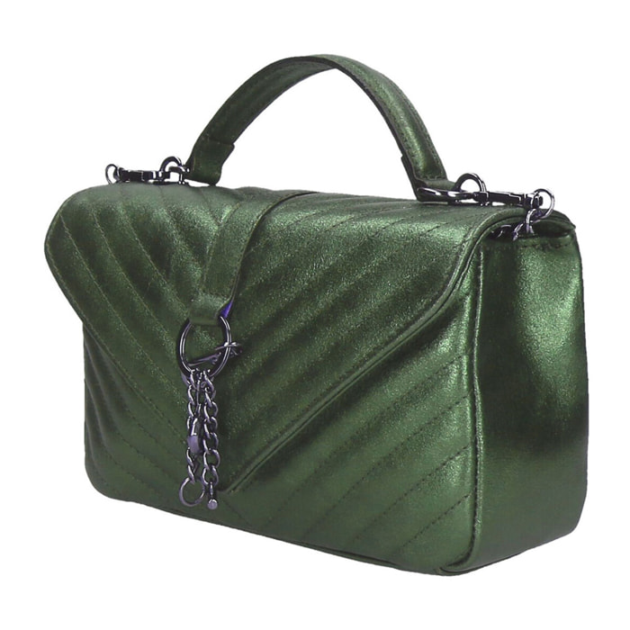 Borsa a tracolla da donna In Vera pelle Made in Italy 24x15x10 cm