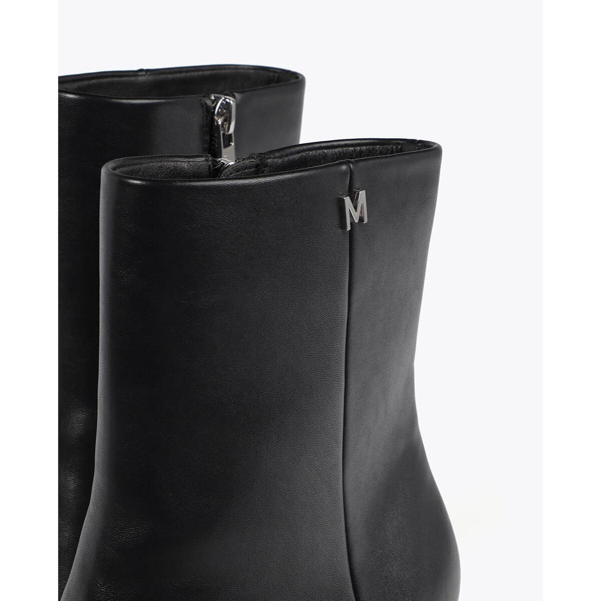 Stivaletto con Tacco Effetto Metallico