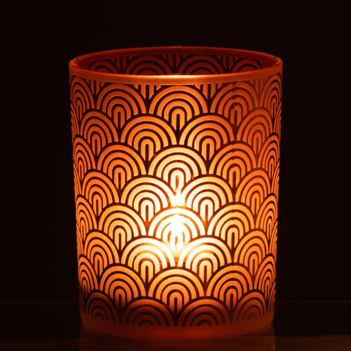 J-Line photophore Arc - verre - orange - medium