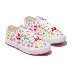 Zapatillas Flores Lona Blanco