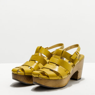 Sandalias con tacón S3271 RESTORED SKIN SAUCE/ ST.LAURENT SANDAL color Sauce