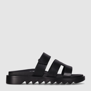 Sandalias - Negro - Tacón: Bajo