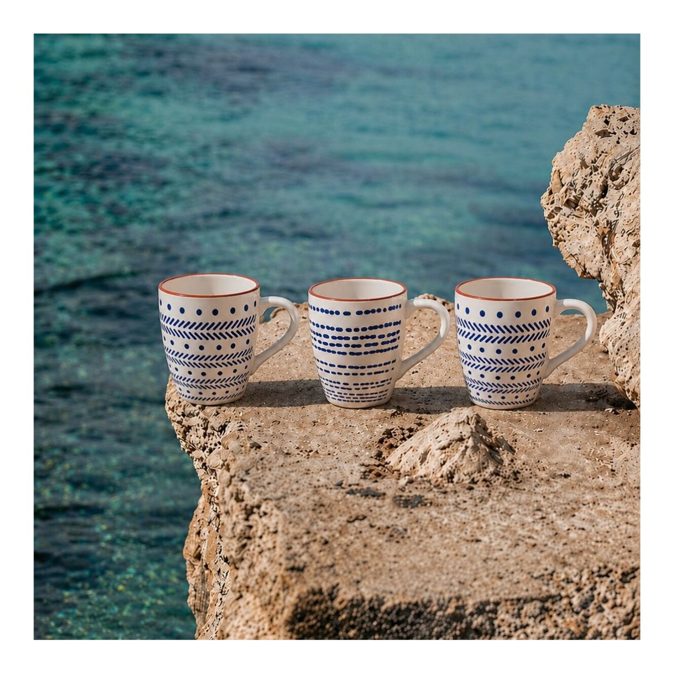 Lot de 6 mugs, SANTORIN