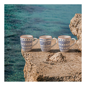 Lot de 6 mugs, SANTORIN