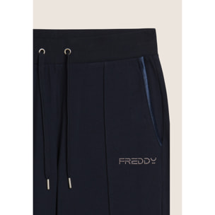 Pantaloni Sportivi Slim con Cucitura Centrale